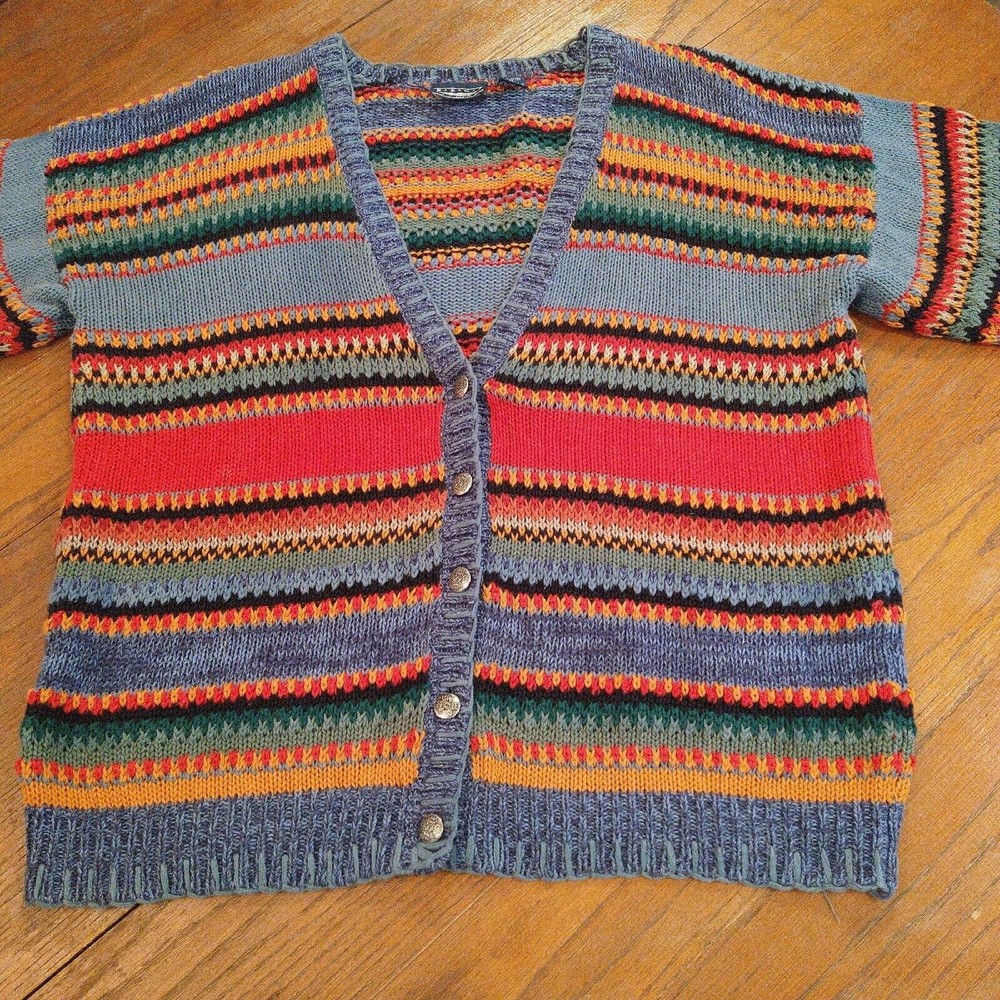 Multicolor Medium Cardigan Sweater Button Front Best American Clothing Co.